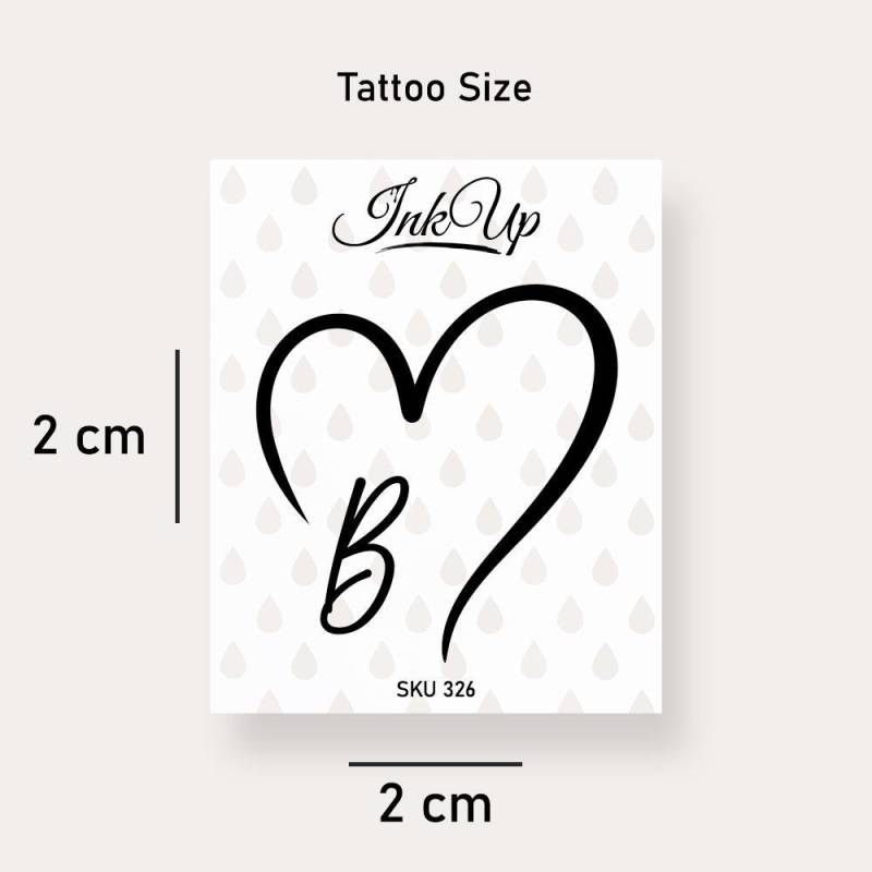 Buchstabe Tattoo Herz Initialien | A-Z von Etsy - InkUpTattoo