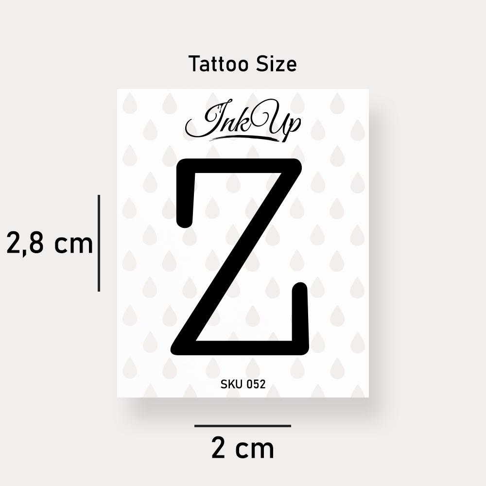 Buchstabe Z Initialien Tattoo | 2-Wochen Semi Permanentes Natürliches Temporäres Buchstabe Z Initialien Tattoo | 2-Wochen Semi Permanentes Natürliches Temporäres von Etsy - InkUpTattoo