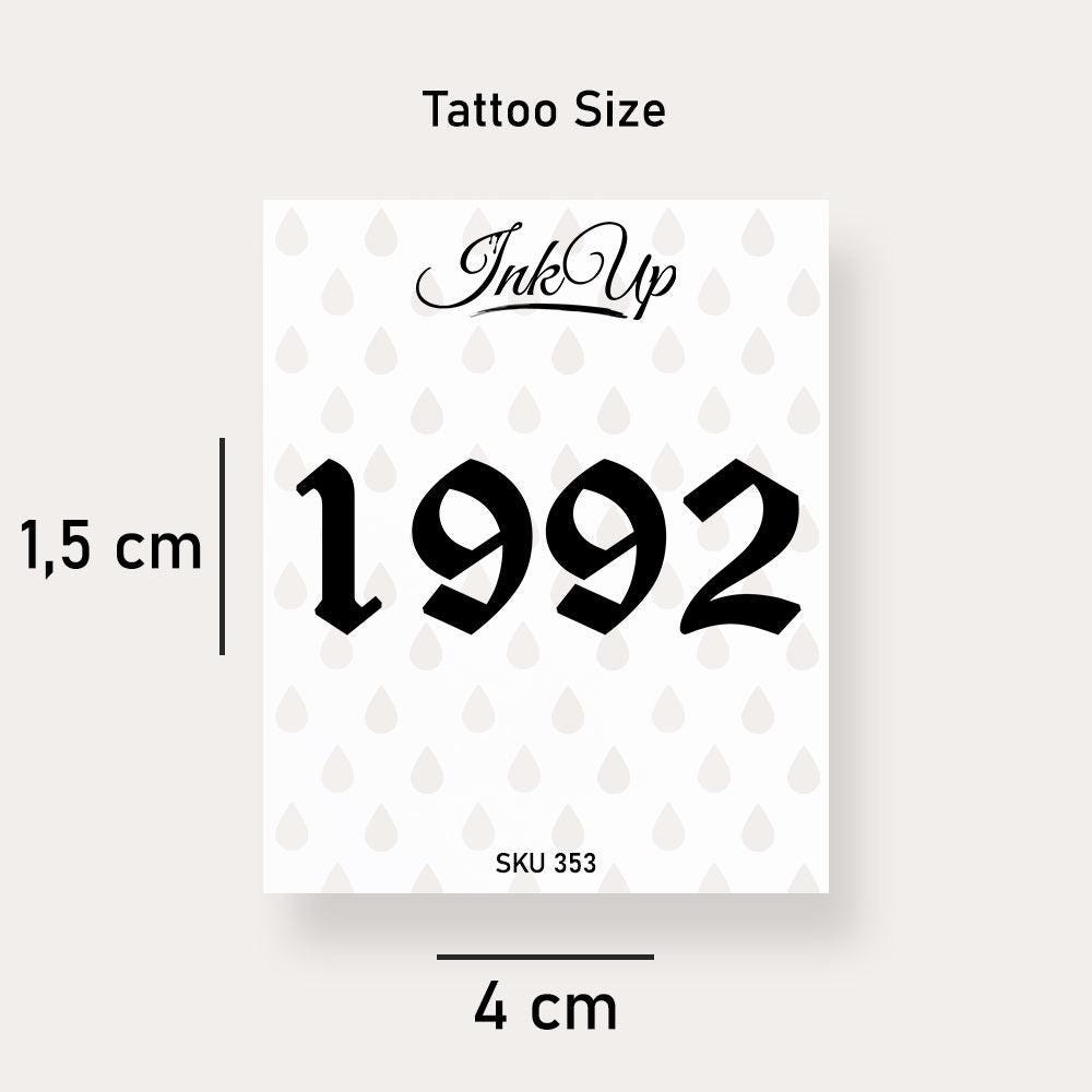 Temporäres Tattoo 1992 Temporäres Tattoo 1992 von Etsy - InkUpTattoo
