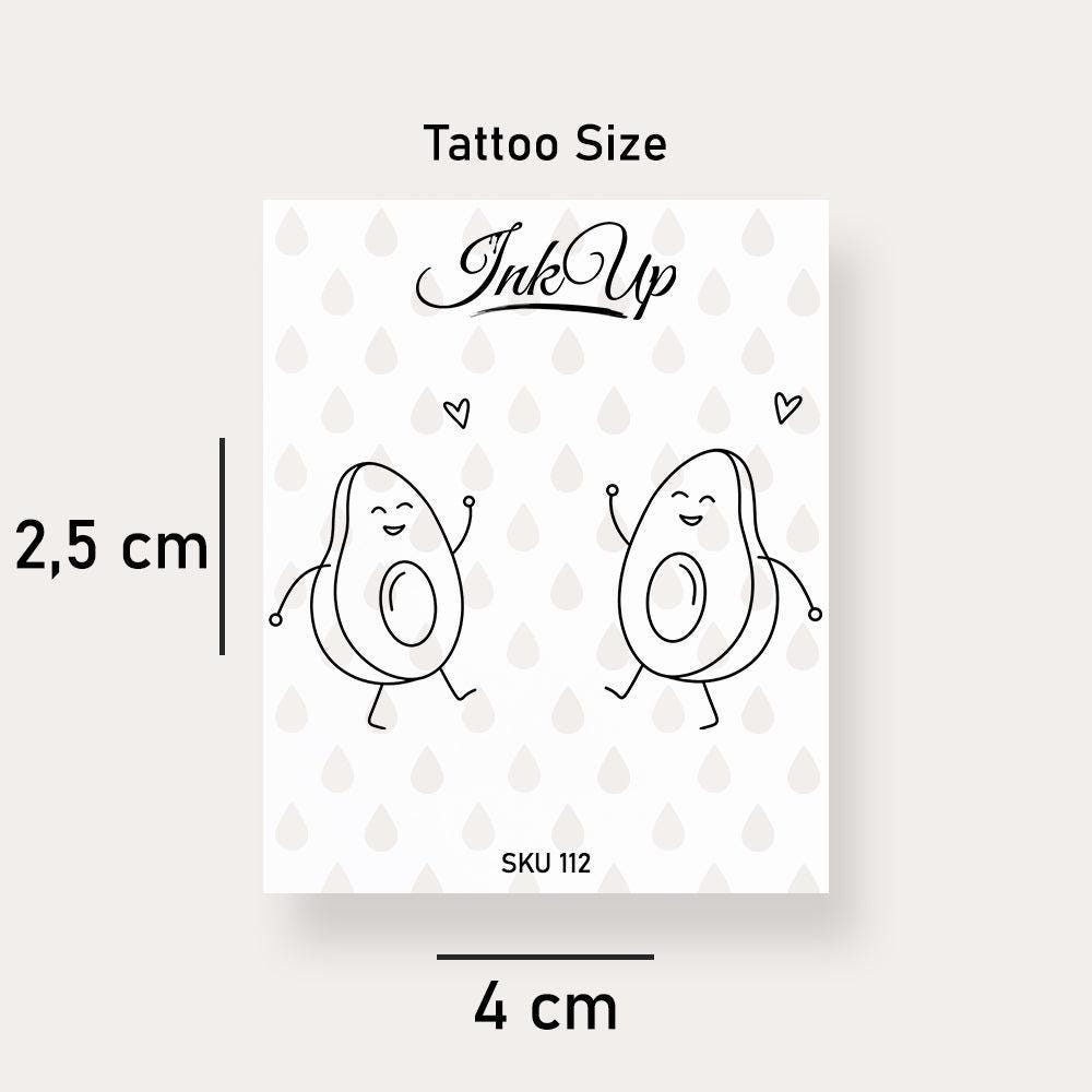 Temporäres Tattoo Avocado Partner Temporäres Tattoo Avocado Partner von Etsy - InkUpTattoo