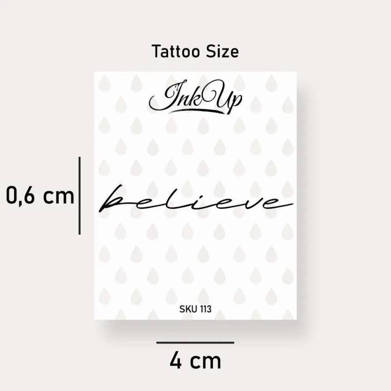 Temporäres Tattoo Believe Temporäres Tattoo Believe von Etsy - InkUpTattoo