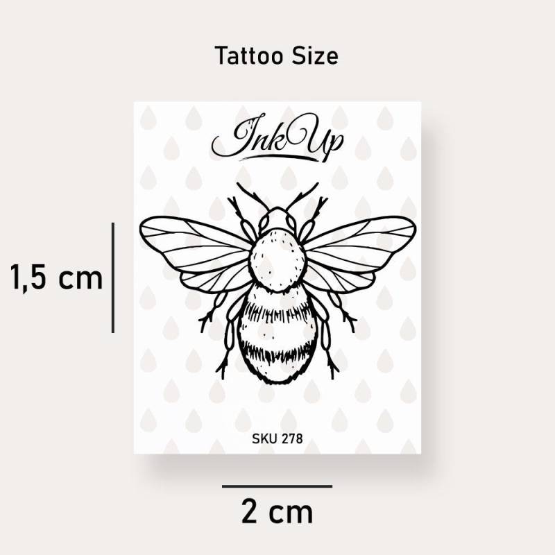 Temporäres Tattoo Biene Temporäres Tattoo Biene von Etsy - InkUpTattoo