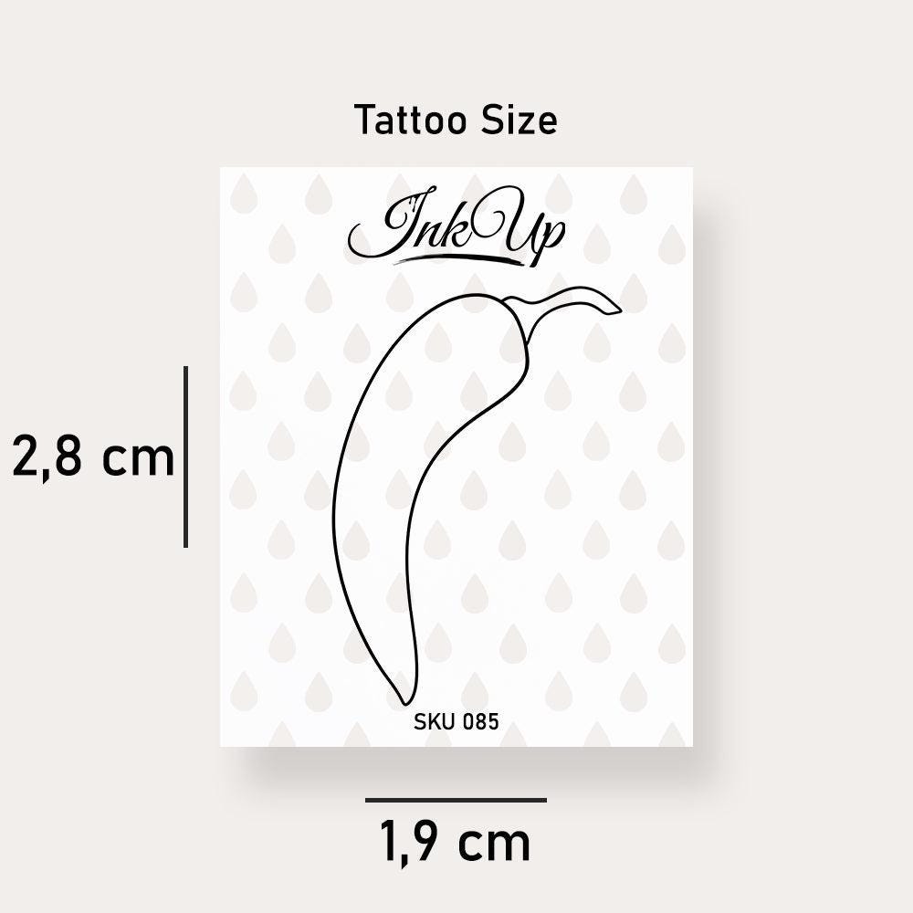 Temporäres Tattoo Chili Temporäres Tattoo Chili von Etsy - InkUpTattoo