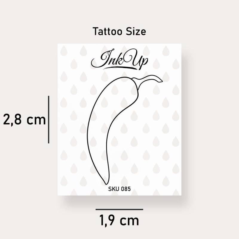 Temporäres Tattoo Chili Temporäres Tattoo Chili von Etsy - InkUpTattoo