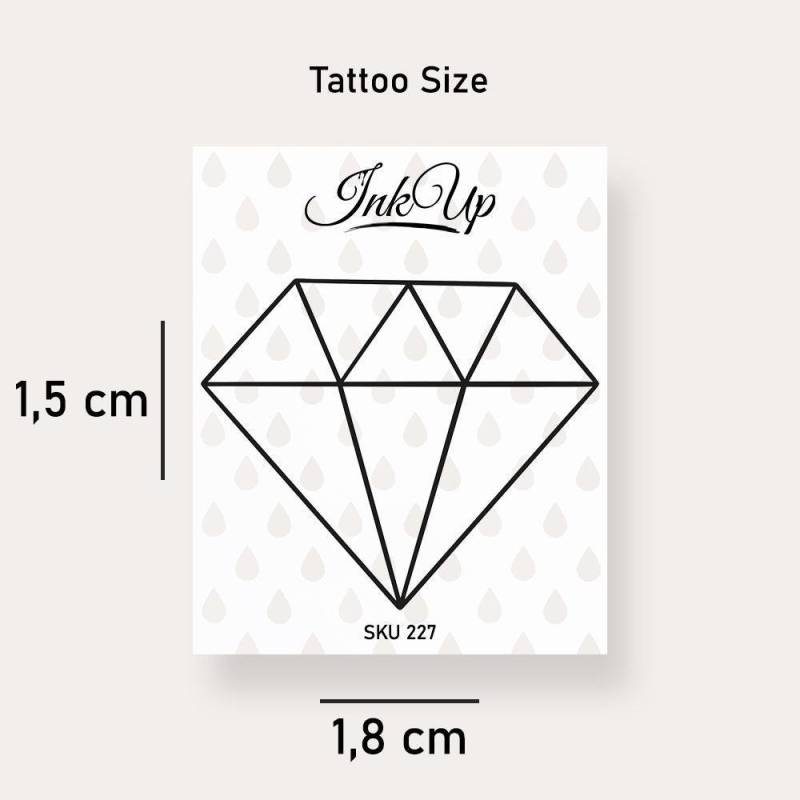 Temporäres Tattoo Diamant Temporäres Tattoo Diamant von Etsy - InkUpTattoo