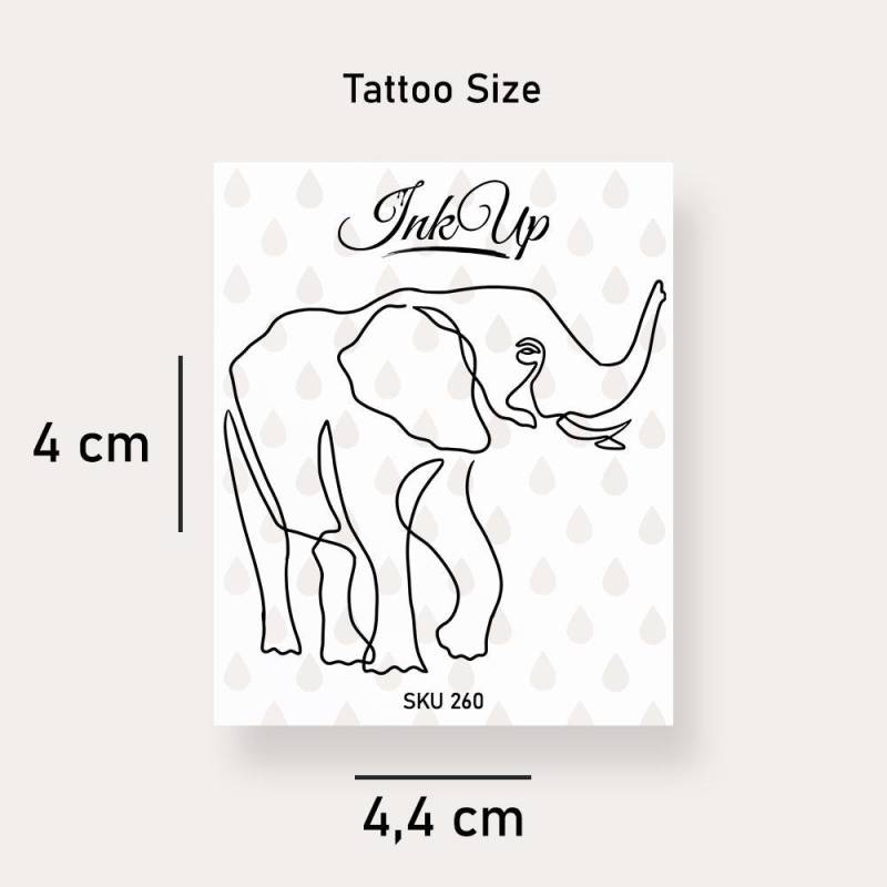 Temporäres Tattoo Elefant Temporäres Tattoo Elefant von Etsy - InkUpTattoo