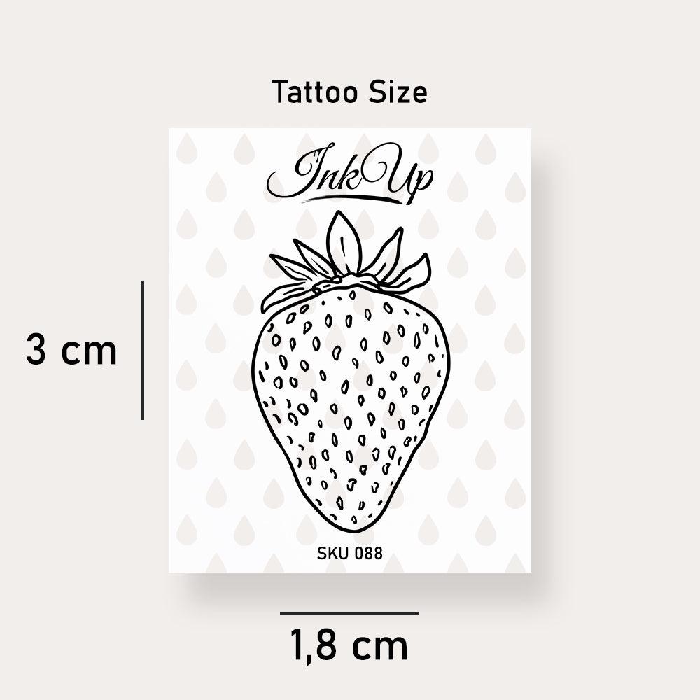 Temporäres Tattoo Erdbeer Temporäres Tattoo Erdbeer von Etsy - InkUpTattoo