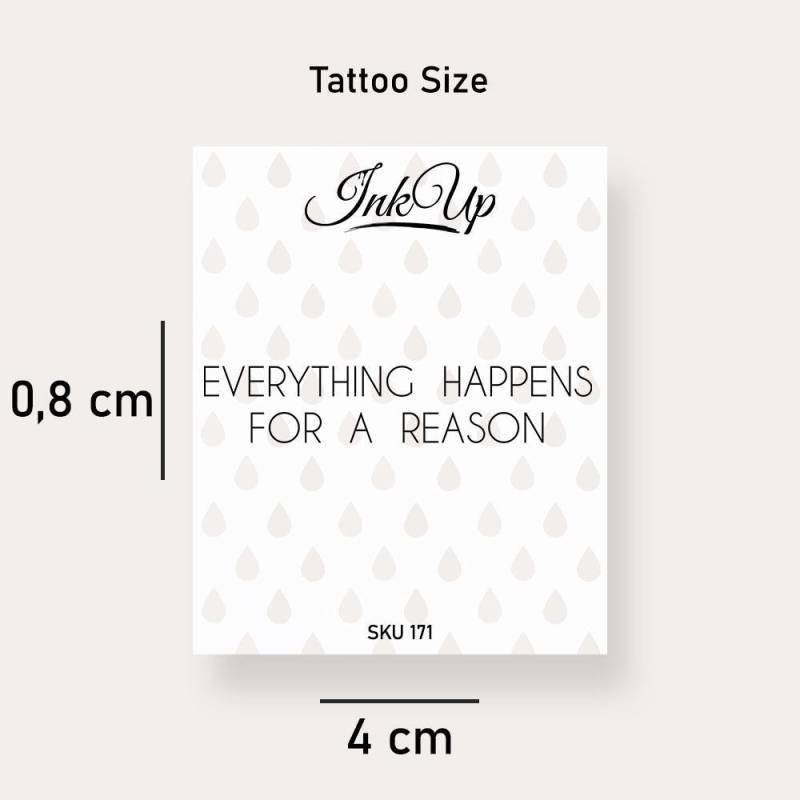 Temporäres Tattoo Everything Happens For A Reason Temporäres Tattoo Everything Happens For A Reason von Etsy - InkUpTattoo