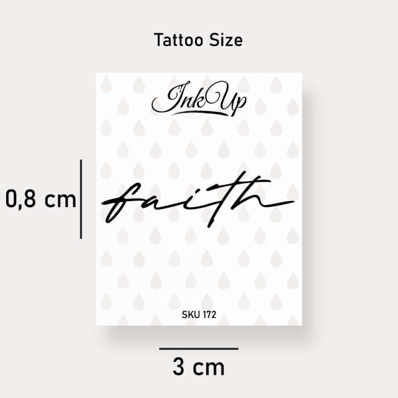 Temporäres Tattoo Faith Temporäres Tattoo Faith von Etsy - InkUpTattoo