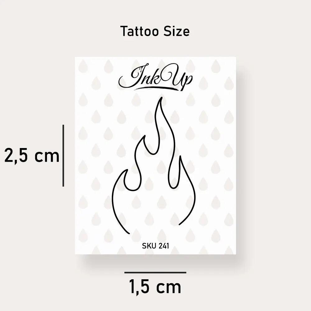 Temporäres Tattoo Flamme von Etsy - InkUpTattoo