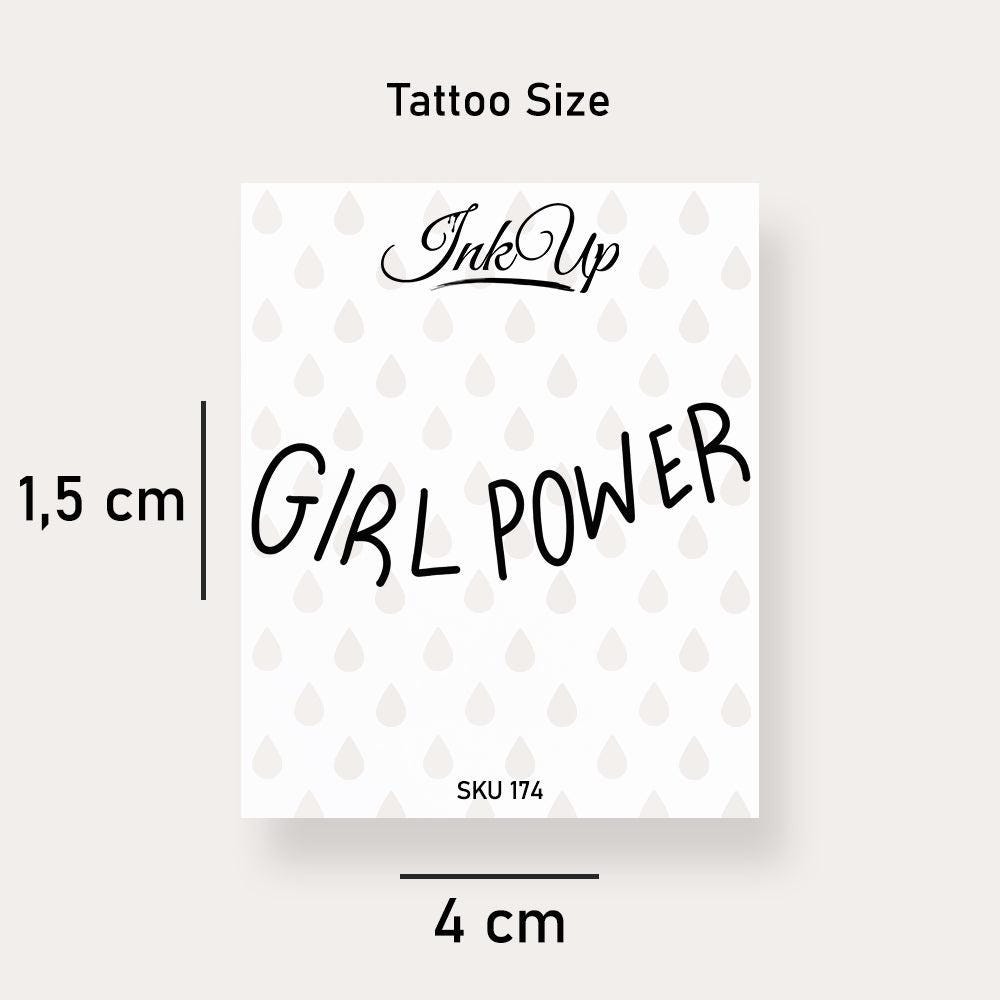 Temporäres Tattoo Girl Power Temporäres Tattoo Girl Power von Etsy - InkUpTattoo