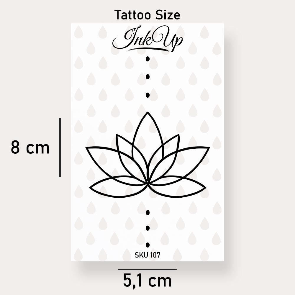 Temporäres Tattoo Großer Lotus Punkte Temporäres Tattoo Großer Lotus Punkte von Etsy - InkUpTattoo