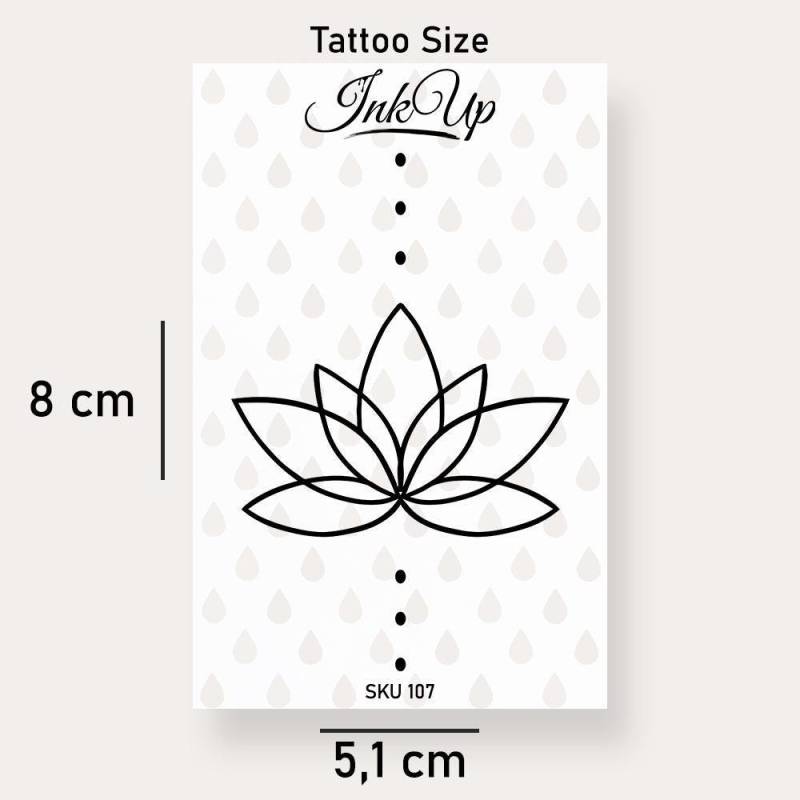 Temporäres Tattoo Großer Lotus Punkte Temporäres Tattoo Großer Lotus Punkte von Etsy - InkUpTattoo