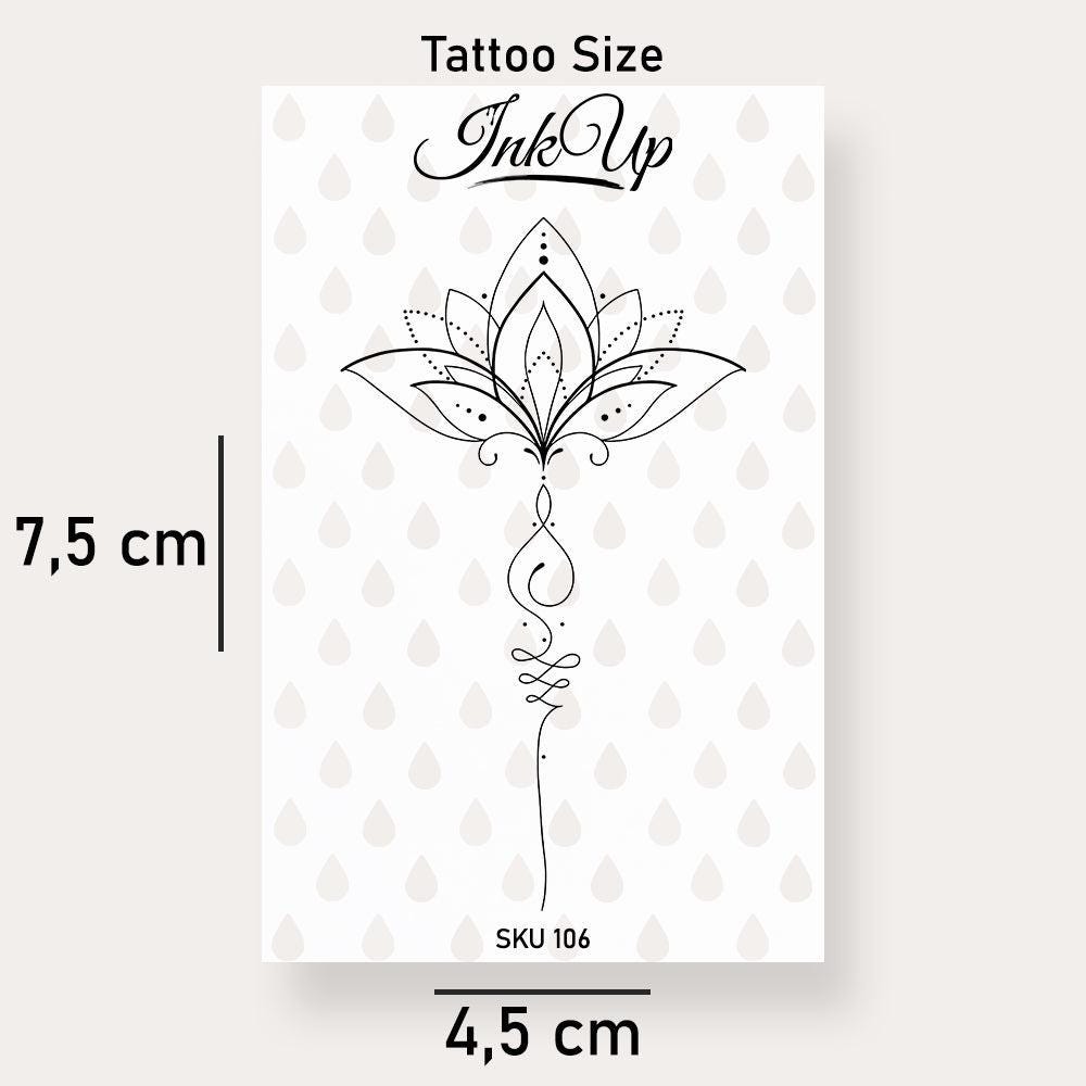 Temporäres Tattoo Großer Lotus Temporäres Tattoo Großer Lotus von Etsy - InkUpTattoo