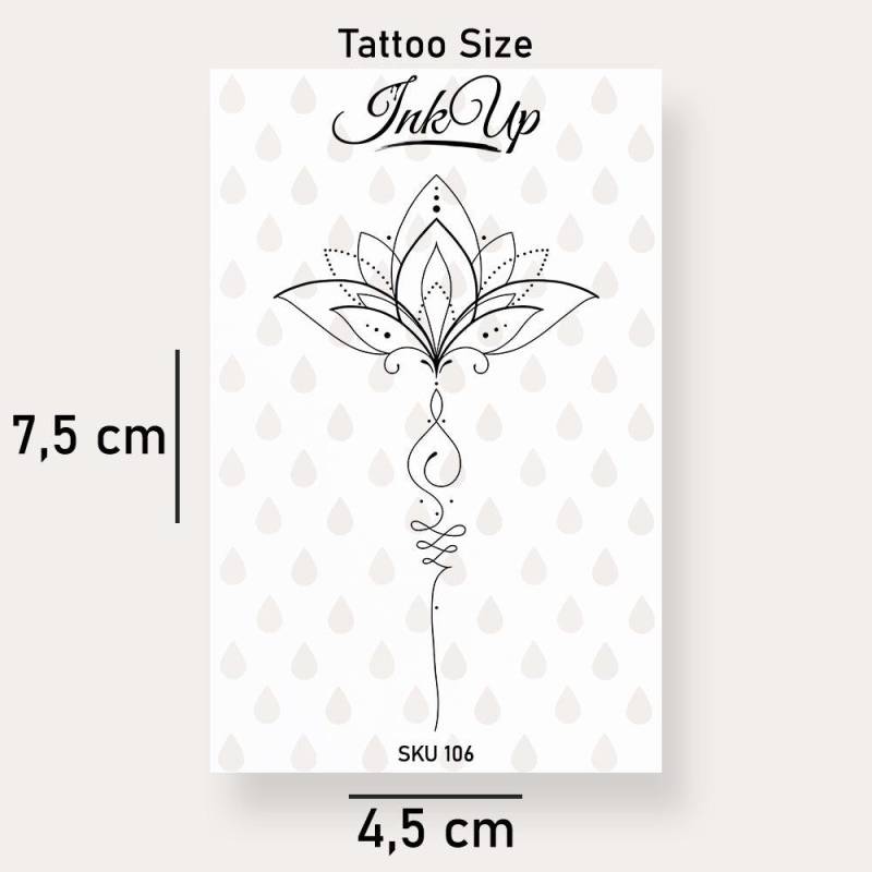 Temporäres Tattoo Großer Lotus Temporäres Tattoo Großer Lotus von Etsy - InkUpTattoo