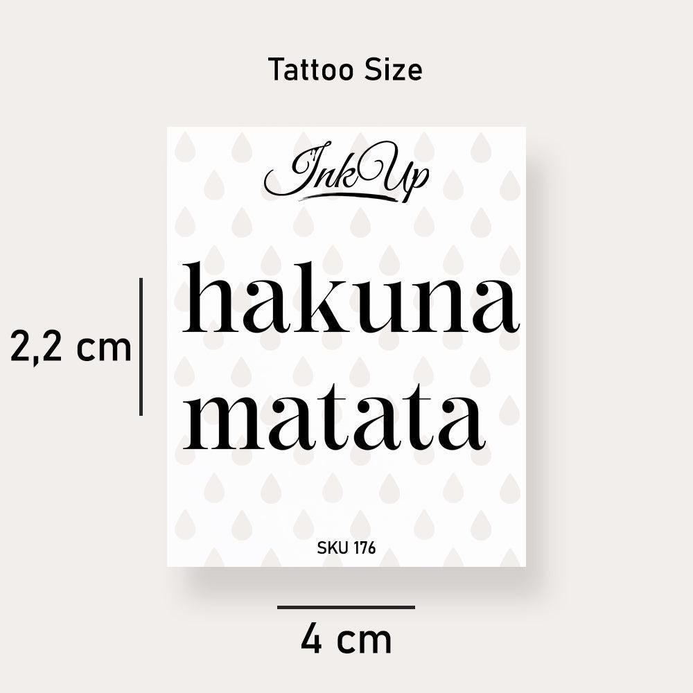 Temporäres Tattoo Hakuna Matata Temporäres Tattoo Hakuna Matata von Etsy - InkUpTattoo