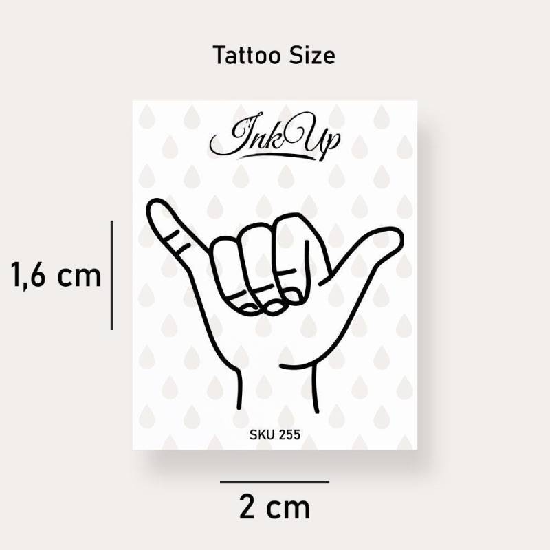 Temporäres Tattoo Hang Loose Temporäres Tattoo Hang Loose von Etsy - InkUpTattoo