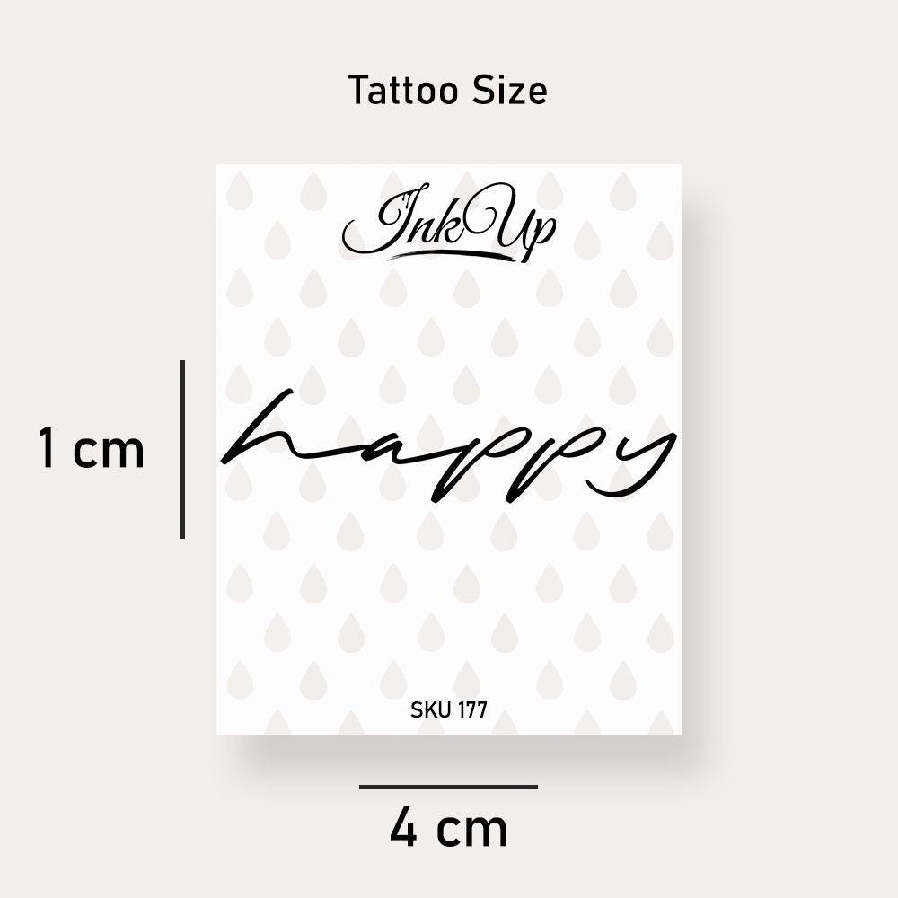 Temporäres Tattoo Happy Temporäres Tattoo Happy von Etsy - InkUpTattoo