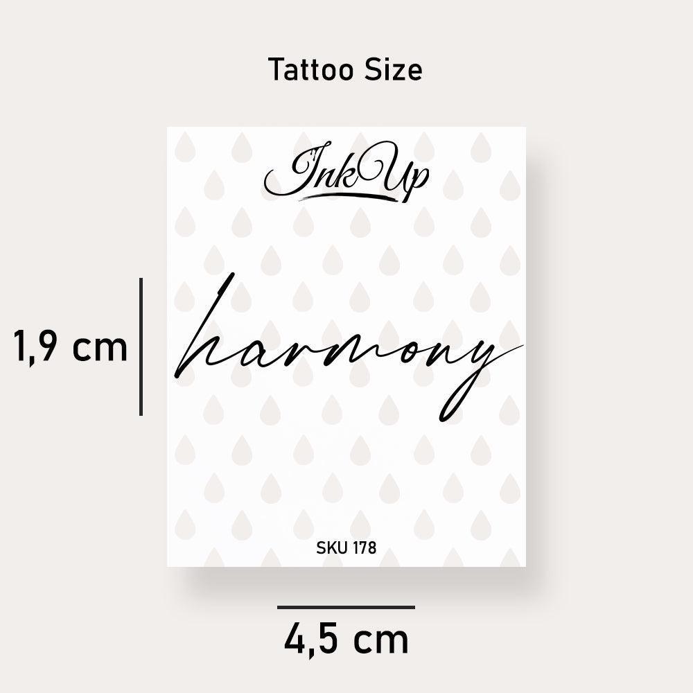 Temporäres Tattoo Harmony Temporäres Tattoo Harmony von Etsy - InkUpTattoo