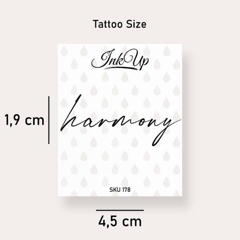 Temporäres Tattoo Harmony Temporäres Tattoo Harmony von Etsy - InkUpTattoo