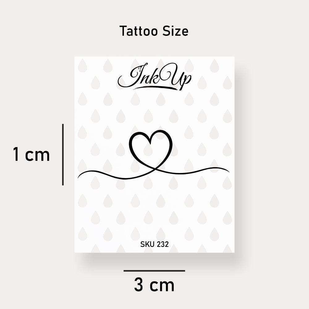 Temporäres Tattoo Herz Linie Temporäres Tattoo Herz Linie von Etsy - InkUpTattoo