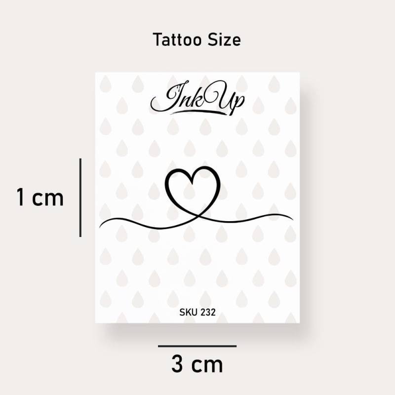Temporäres Tattoo Herz Linie Temporäres Tattoo Herz Linie von Etsy - InkUpTattoo