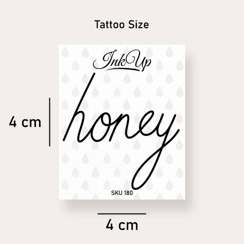 Temporäres Tattoo Honey Temporäres Tattoo Honey von Etsy - InkUpTattoo