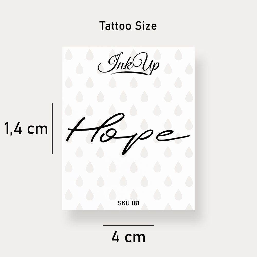 Temporäres Tattoo Hope Temporäres Tattoo Hope von Etsy - InkUpTattoo