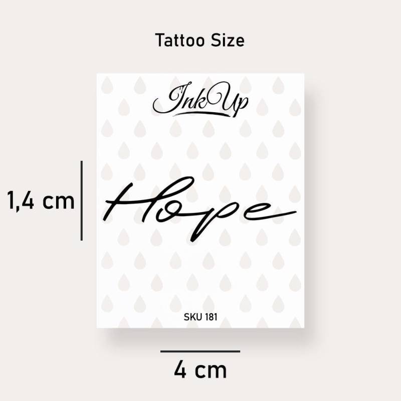 Temporäres Tattoo Hope Temporäres Tattoo Hope von Etsy - InkUpTattoo