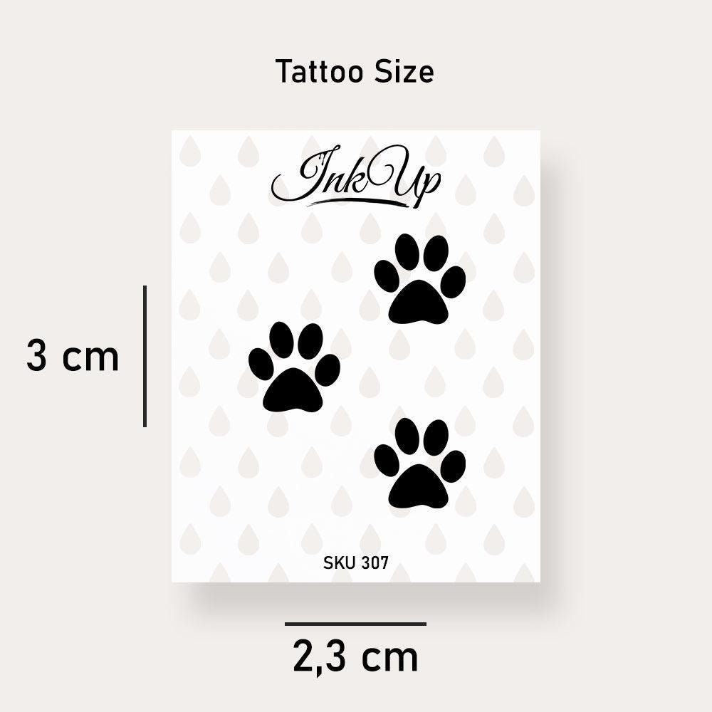 Temporäres Tattoo Hundepfote Trio Temporäres Tattoo Hundepfote Trio von Etsy - InkUpTattoo