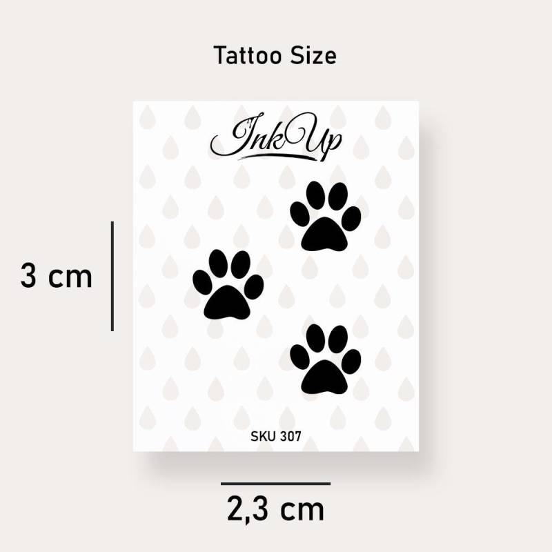 Temporäres Tattoo Hundepfote Trio Temporäres Tattoo Hundepfote Trio von Etsy - InkUpTattoo