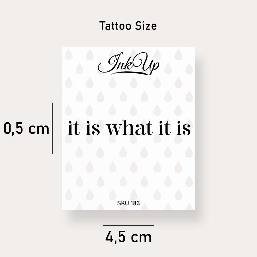 Temporäres Tattoo It Is What Temporäres Tattoo It Is What von Etsy - InkUpTattoo