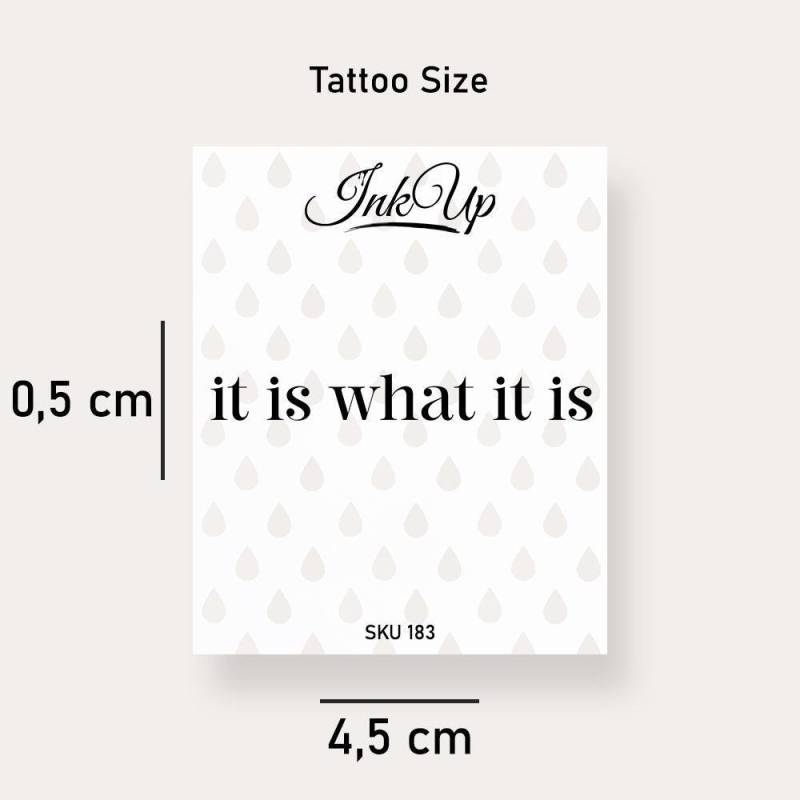 Temporäres Tattoo It Is What von Etsy - InkUpTattoo