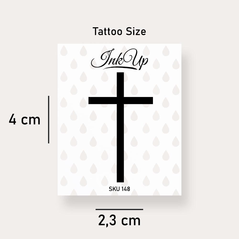 Temporäres Tattoo Kreuz Temporäres Tattoo Kreuz von Etsy - InkUpTattoo