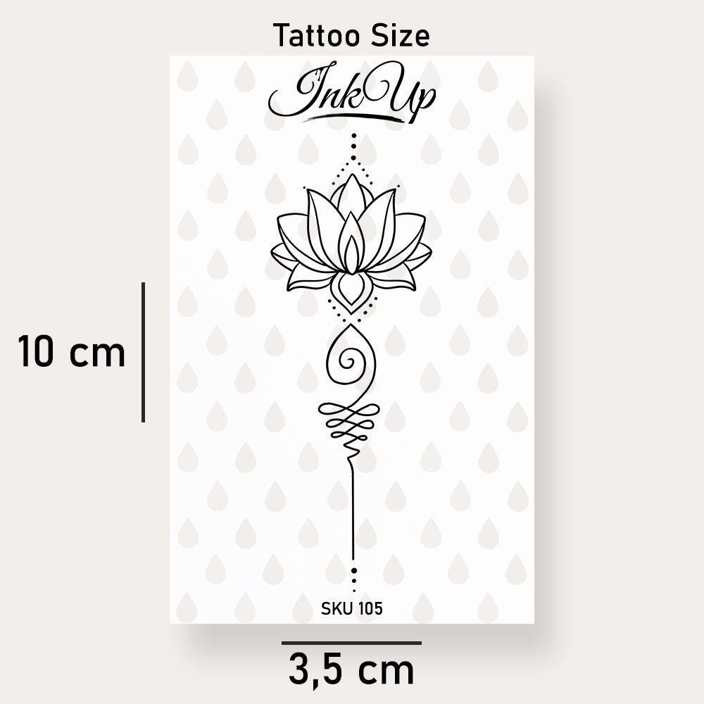 Temporäres Tattoo Lotus Mit Ornamenten Temporäres Tattoo Lotus Mit Ornamenten von Etsy - InkUpTattoo