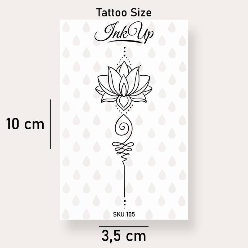 Temporäres Tattoo Lotus Mit Ornamenten Temporäres Tattoo Lotus Mit Ornamenten von Etsy - InkUpTattoo
