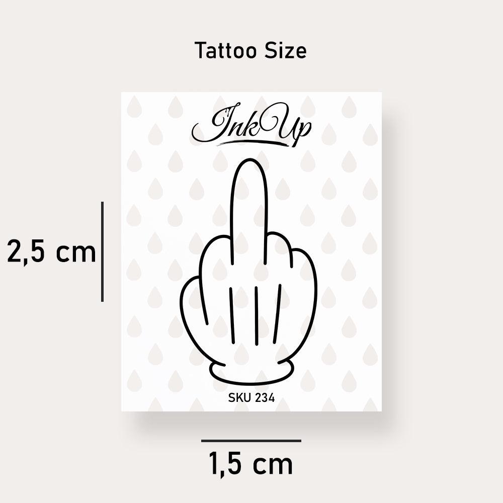 Temporäres Tattoo Mittelfinger Temporäres Tattoo Mittelfinger von Etsy - InkUpTattoo
