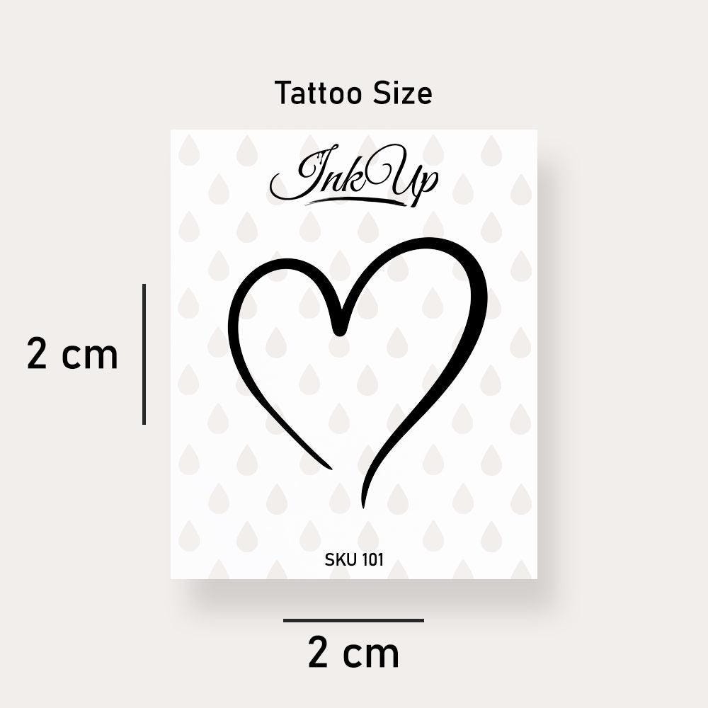 Temporäres Tattoo Offenes Herz Temporäres Tattoo Offenes Herz von Etsy - InkUpTattoo