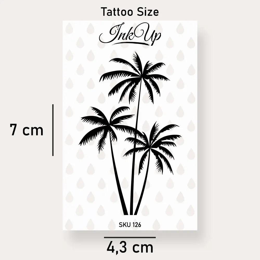 Temporäres Tattoo Palmen von Etsy - InkUpTattoo