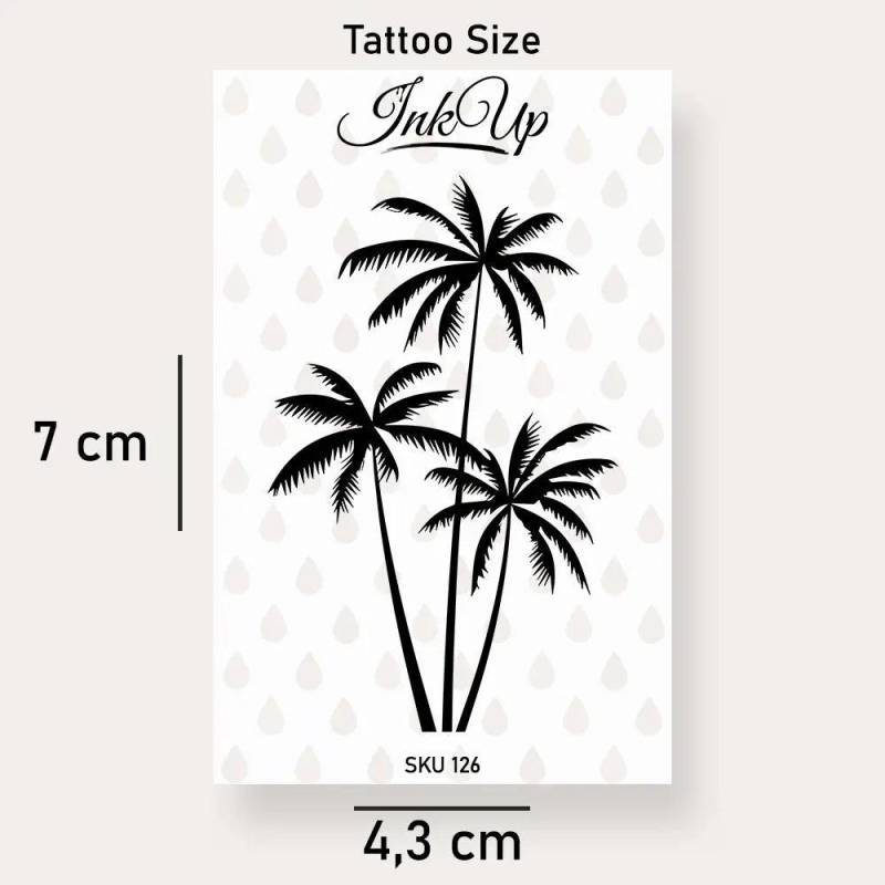 Temporäres Tattoo Palmen von Etsy - InkUpTattoo