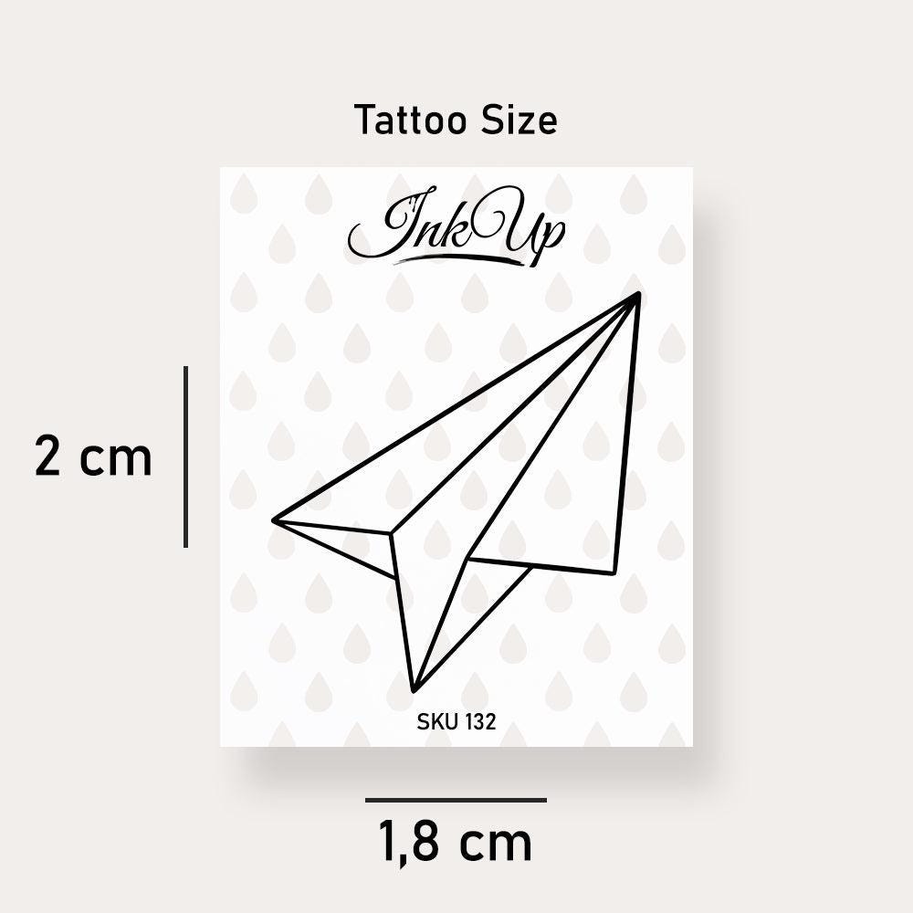 Temporäres Tattoo Papierflieger Temporäres Tattoo Papierflieger von Etsy - InkUpTattoo