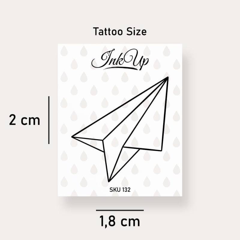 Temporäres Tattoo Papierflieger von Etsy - InkUpTattoo