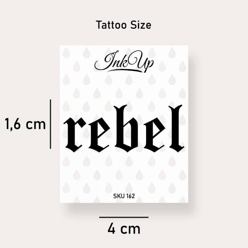 Temporäres Tattoo Rebel Temporäres Tattoo Rebel von Etsy - InkUpTattoo