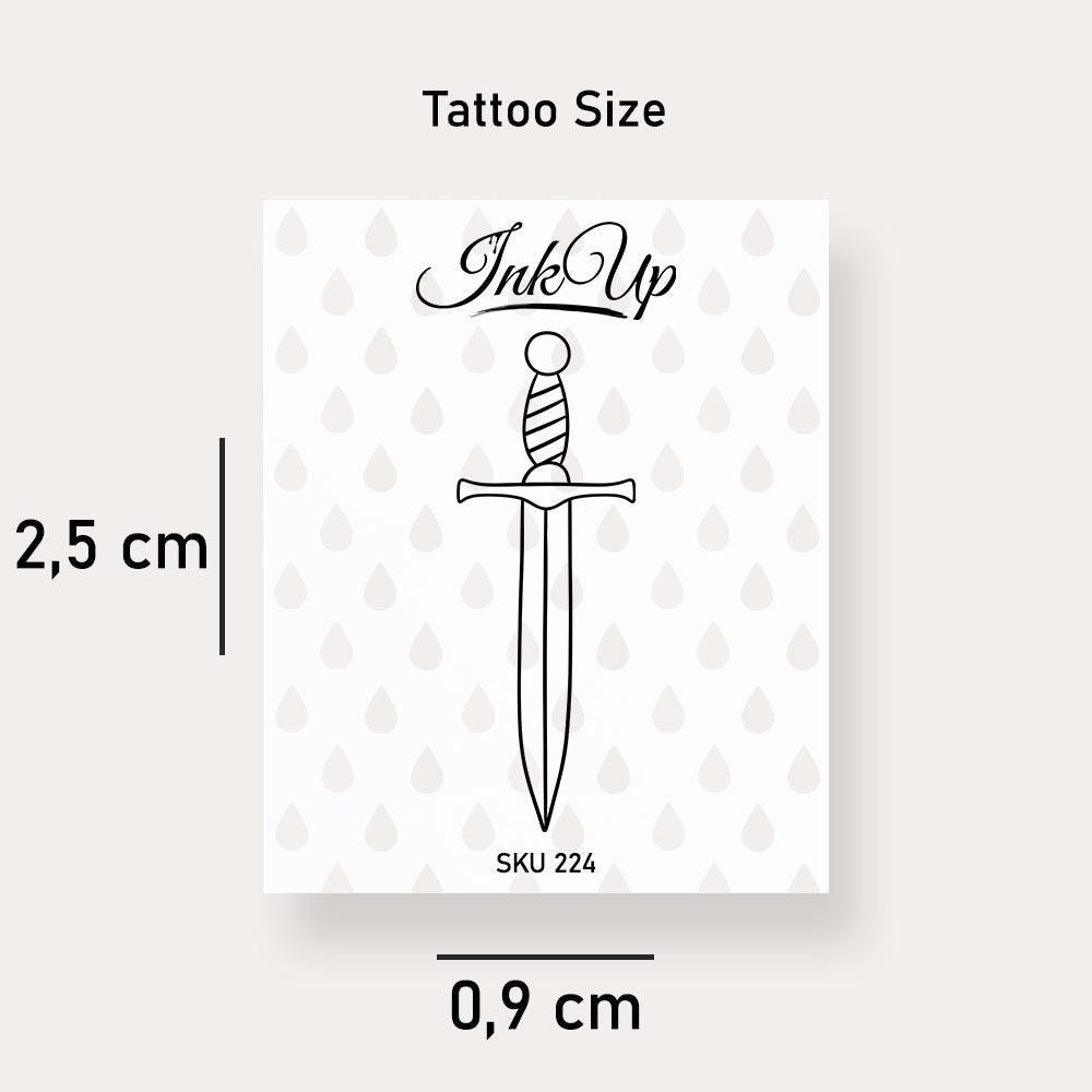 Temporäres Tattoo Schwert von Etsy - InkUpTattoo