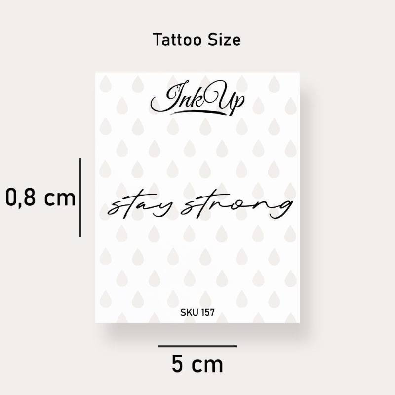 Temporäres Tattoo Stay Strong Temporäres Tattoo Stay Strong von Etsy - InkUpTattoo