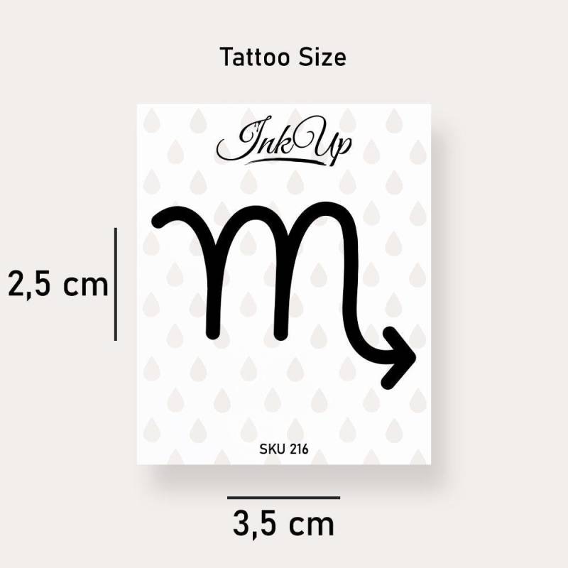 Temporäres Tattoo Sternzeichen Skorpion Temporäres Tattoo Sternzeichen Skorpion von Etsy - InkUpTattoo