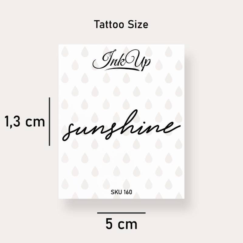 Temporäres Tattoo Sunshine Temporäres Tattoo Sunshine von Etsy - InkUpTattoo