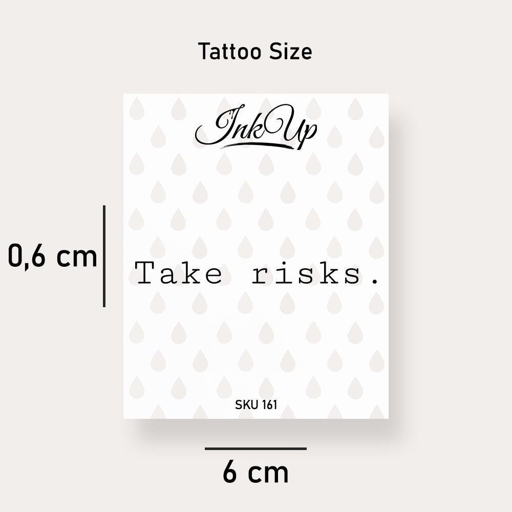 Temporäres Tattoo Take Risks Temporäres Tattoo Take Risks von Etsy - InkUpTattoo