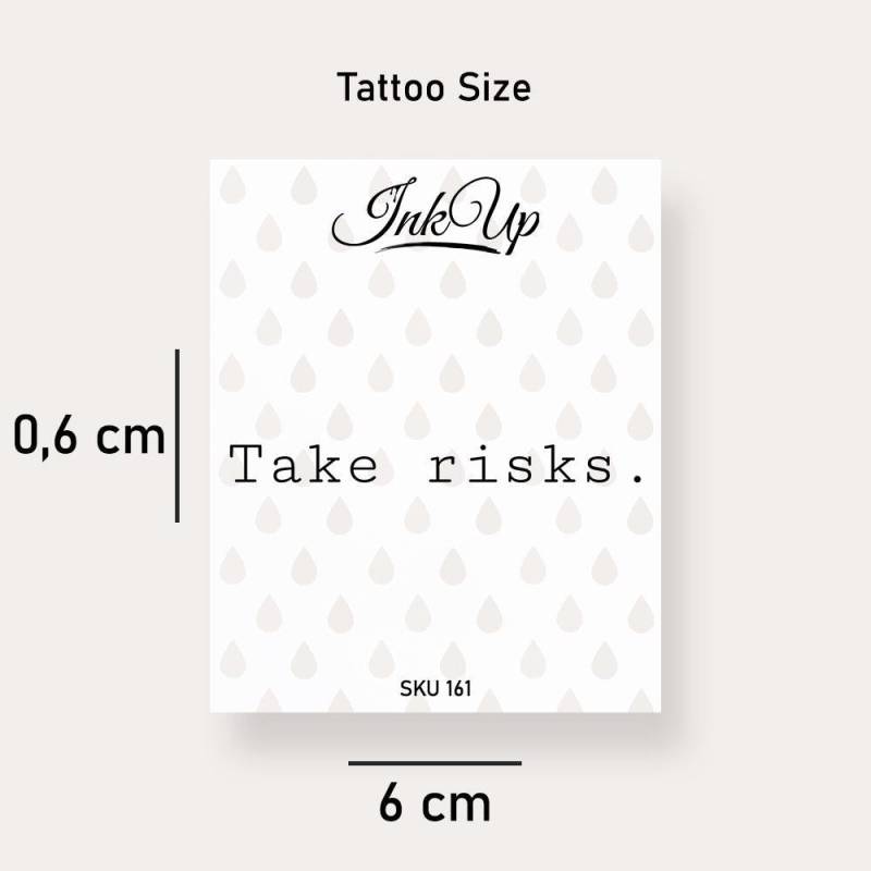 Temporäres Tattoo Take Risks Temporäres Tattoo Take Risks von Etsy - InkUpTattoo