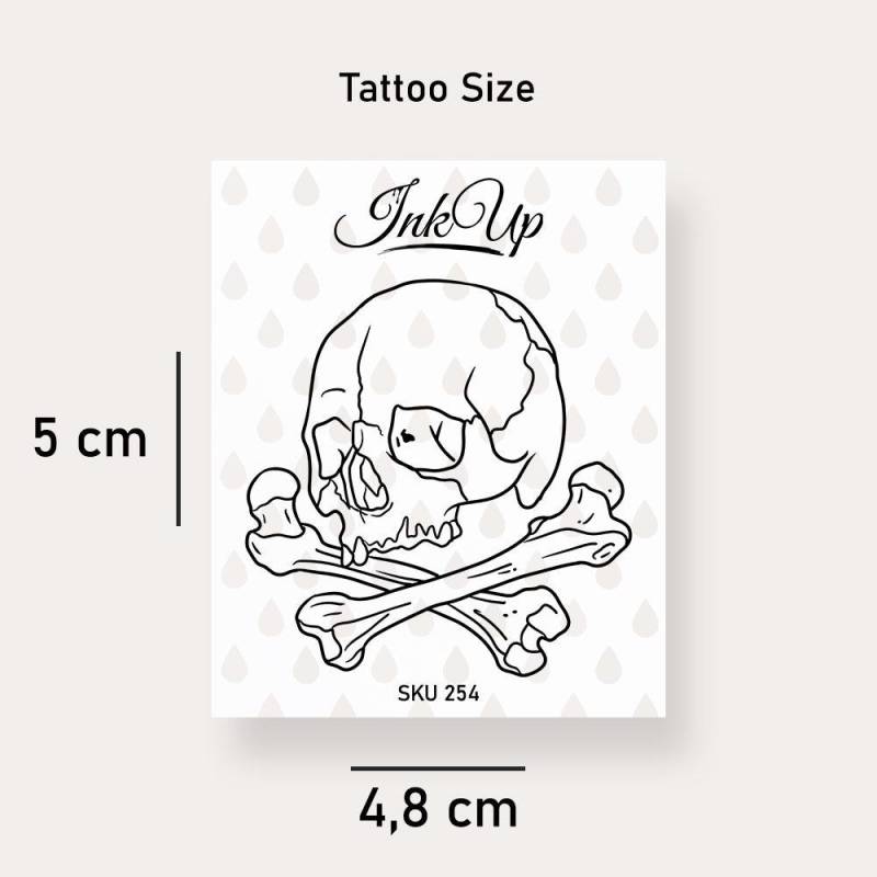 Temporäres Tattoo Totenkopf Temporäres Tattoo Totenkopf von Etsy - InkUpTattoo